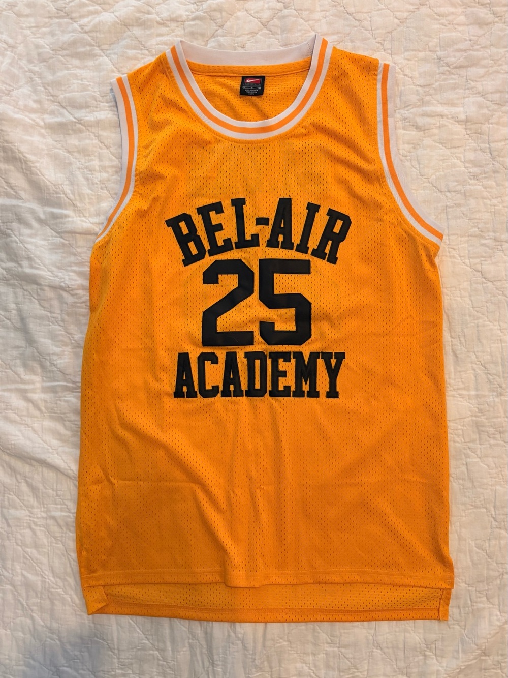 Nike Yellow Mesh Basketball Jersey